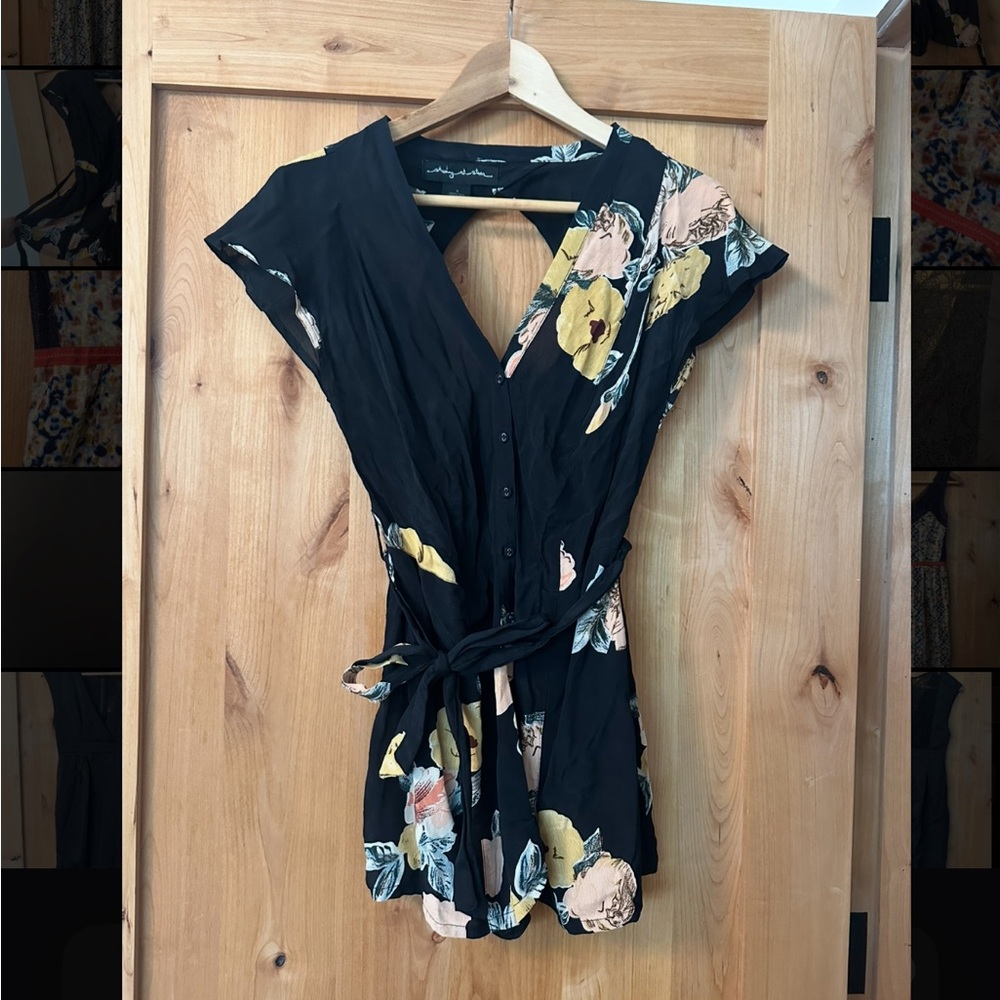 Staring at Stars midnight and classic Floral print SHORTS ROMPER